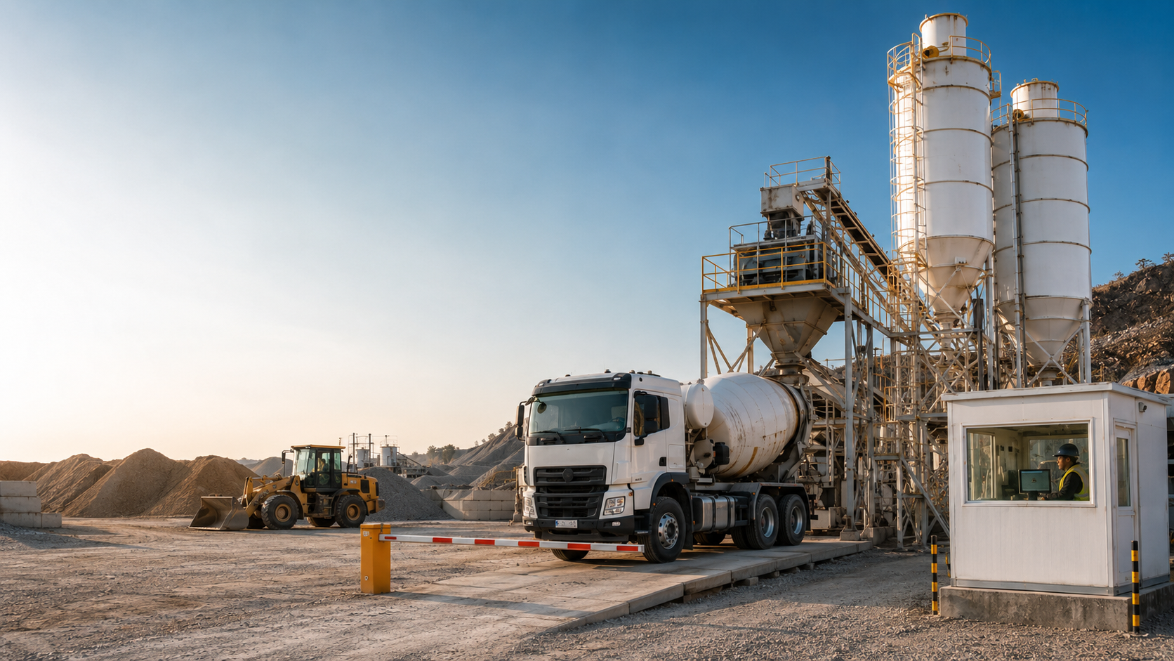 Sistema de pesaje industrial en planta concretera para dosificación de agregados y cemento